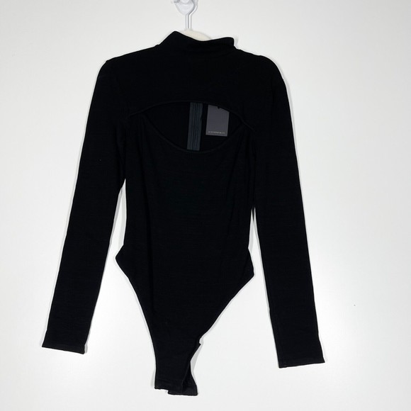 Michael Costello x REVOLVE Evelyn Bodysuit Women's Black Cutout Size Medium NEW - Picture 4 of 11